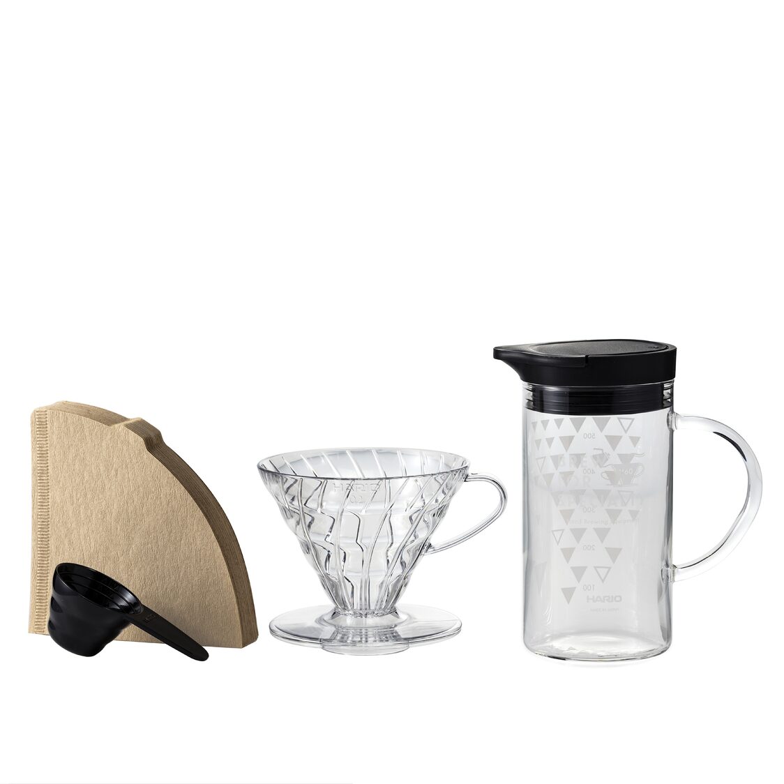 HARIO V60 Dripper & Thermo Colour Server Set (VDSS-3012B)