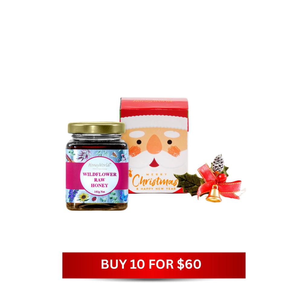 HoneyWorldTH Wildflower Honey 160g - Christmas Edition