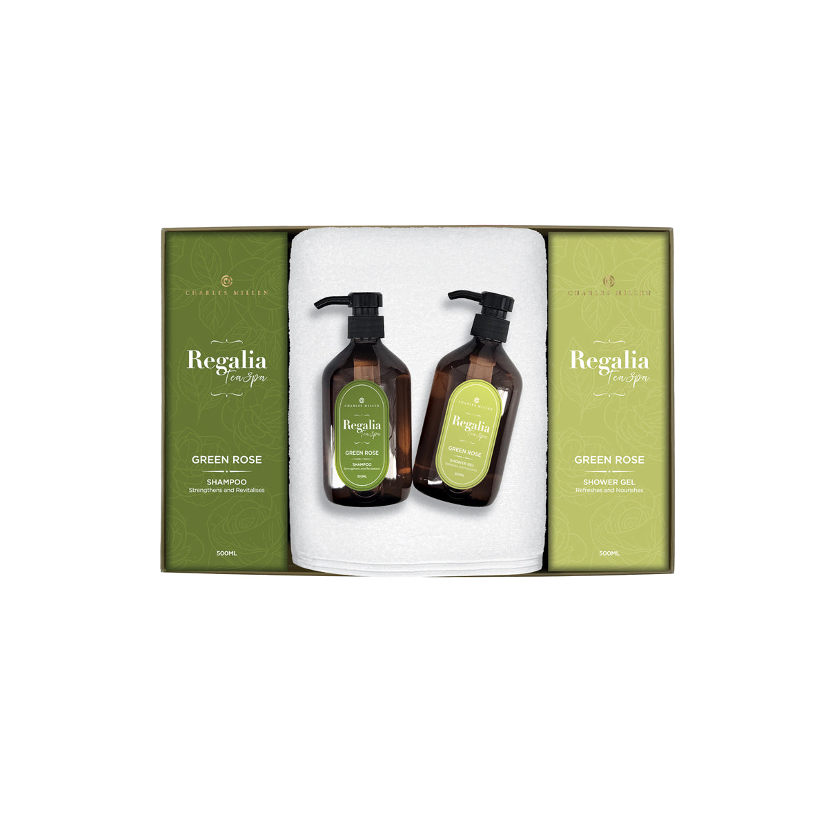 Charles Millen Signature Collection Rebliss Loft Sports Bath Towel With Shower Gel and Shampoo Gift Set