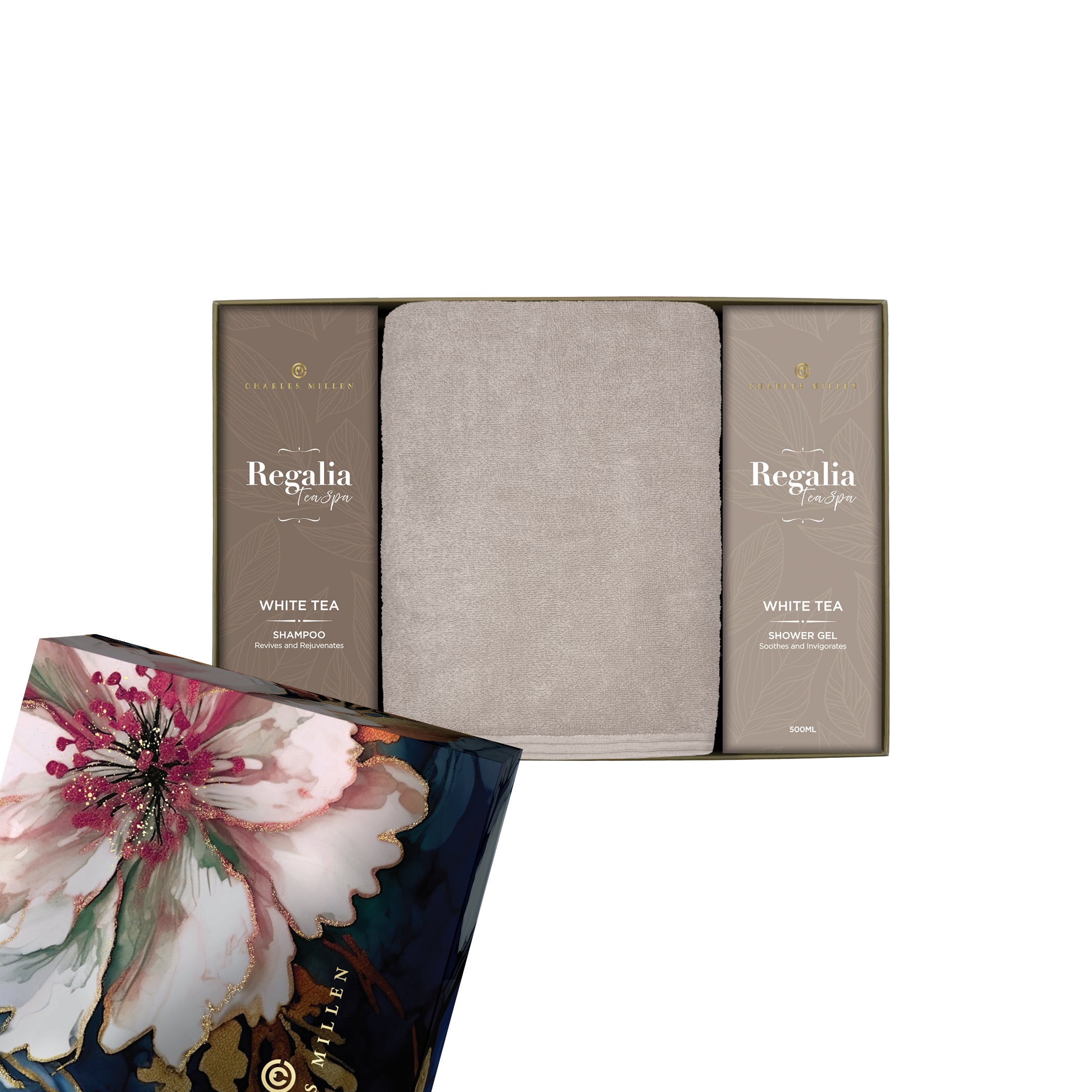 Charles Millen Signature Collection Rebliss Loft Sports Bath Towel With Shower Gel and Shampoo Gift Set