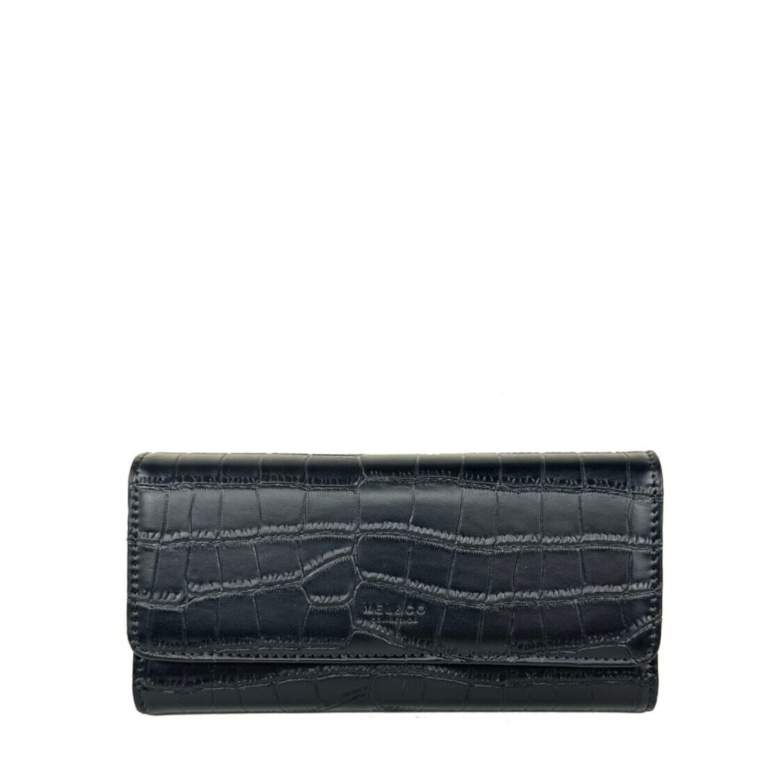 Mel&Co Croco Tri-Fold Long Wallet
