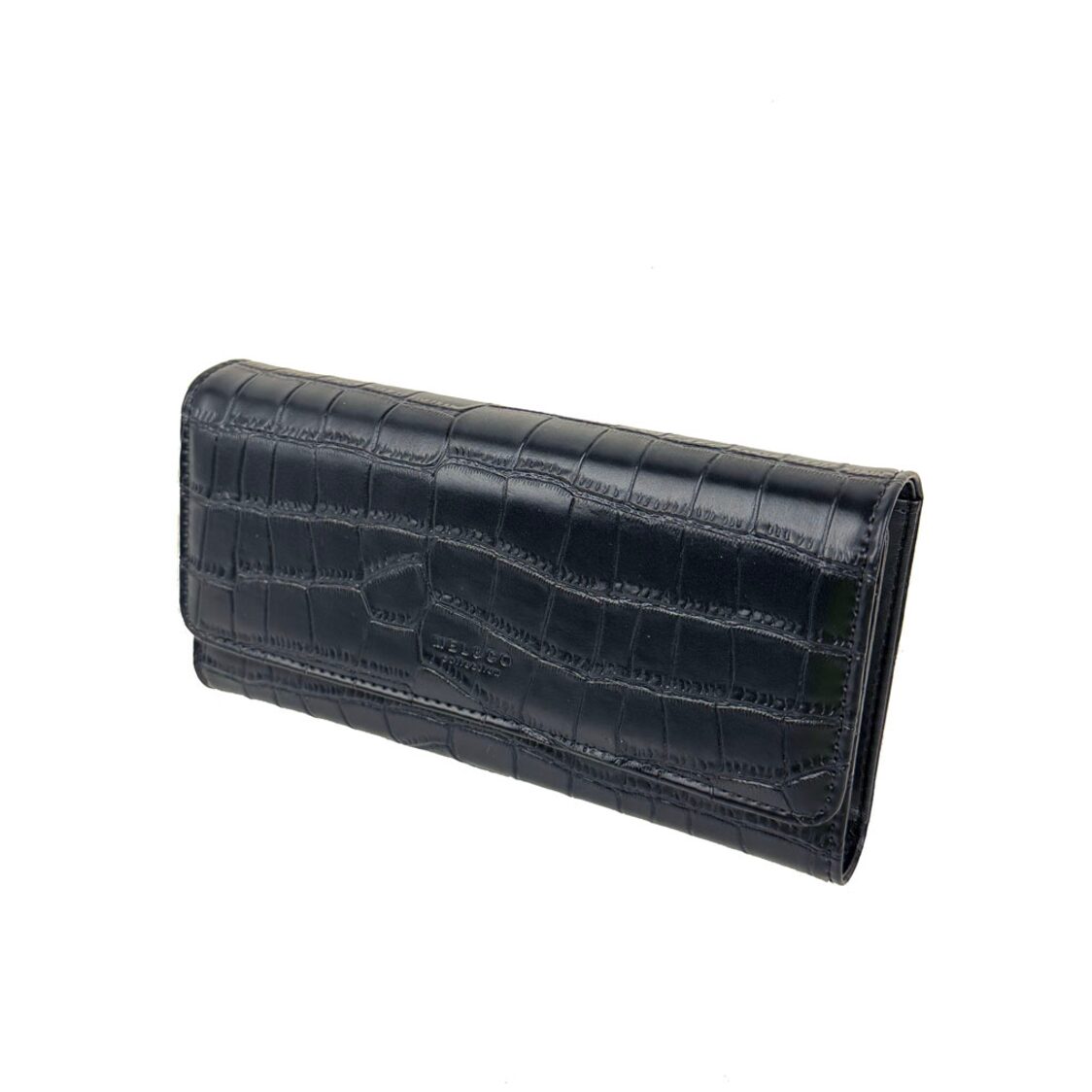 Mel&Co Croco Tri-Fold Long Wallet