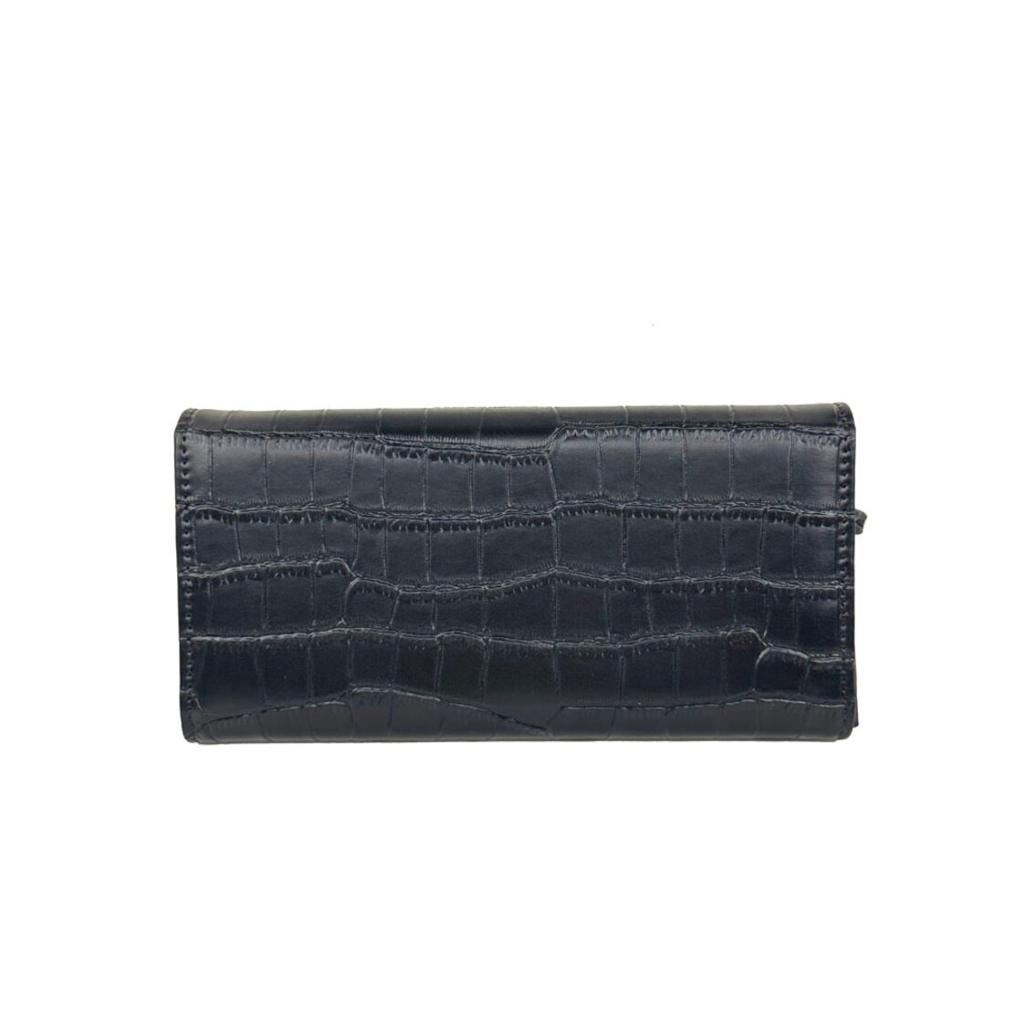 Mel&Co Croco Tri-Fold Long Wallet