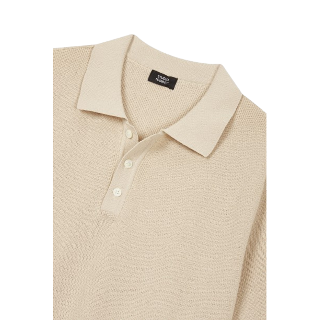 Studio Tomboy Tomboy Loose Fit Collar Knit Light Beige