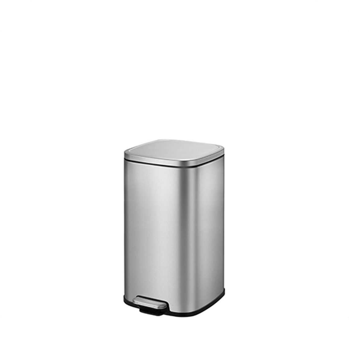 EKO Stainless Steel Rectangle Step Bin With Soft Closing Lid 9L Stella EK9384-9-MT