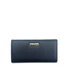Mel&Co Saffiano Leatherette Bi-Fold Snap Long Wallet