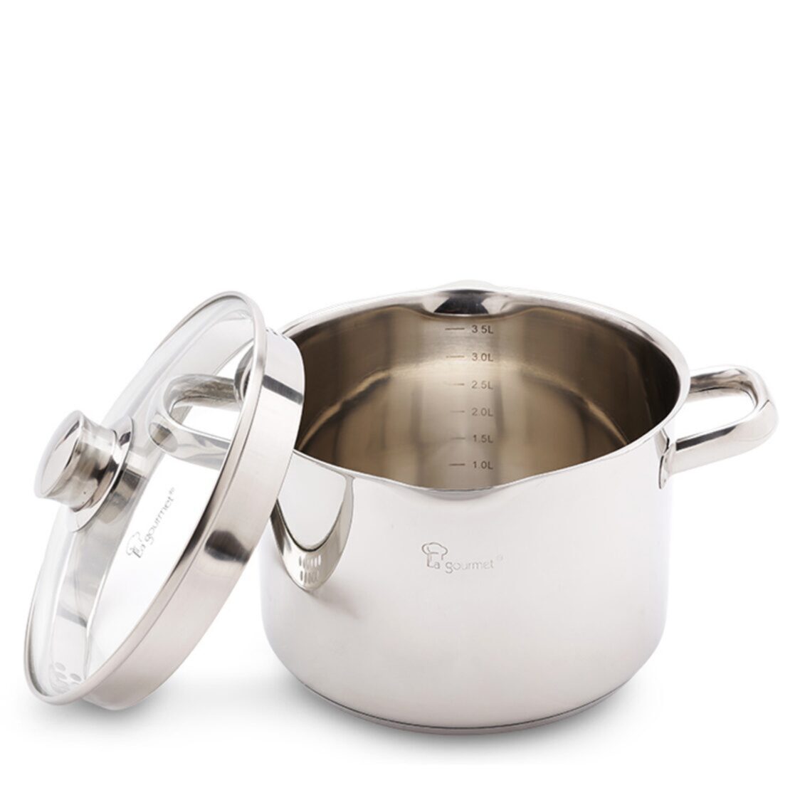La Gourmet Cook & Pour 3Pcs Senior S/S Cookware Set LGCP027955