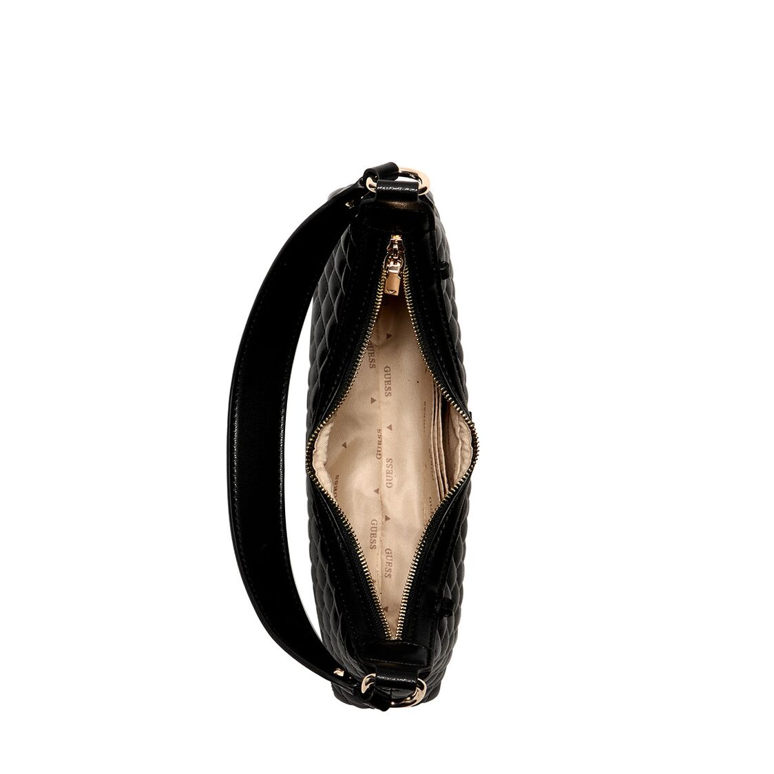 Guess Everlee Top Zip Shoulder Bag - Black