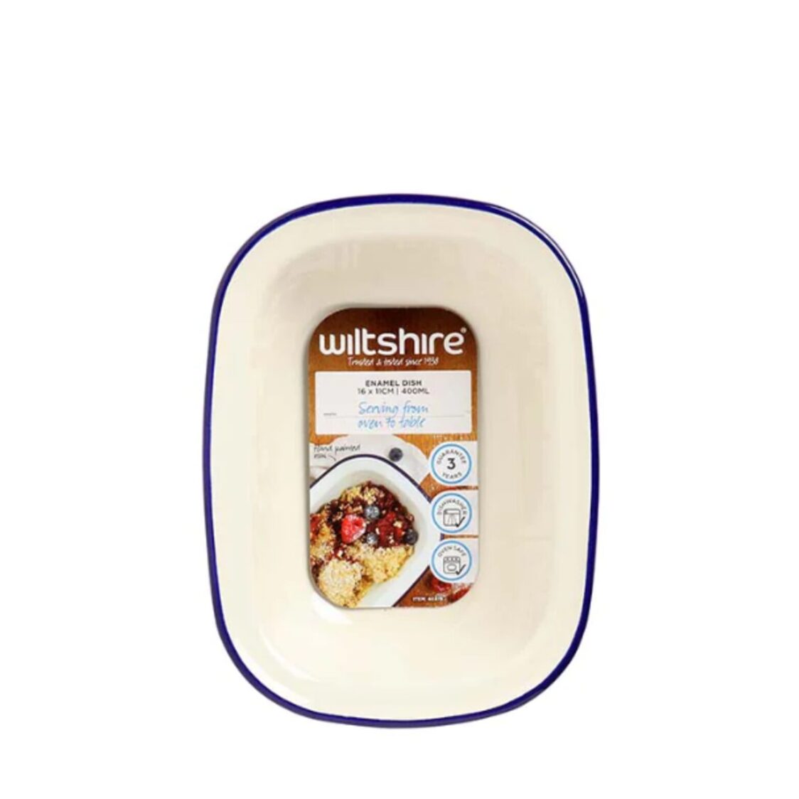 Wiltshire Enamel Oblong Pie Dish 400ml 40378