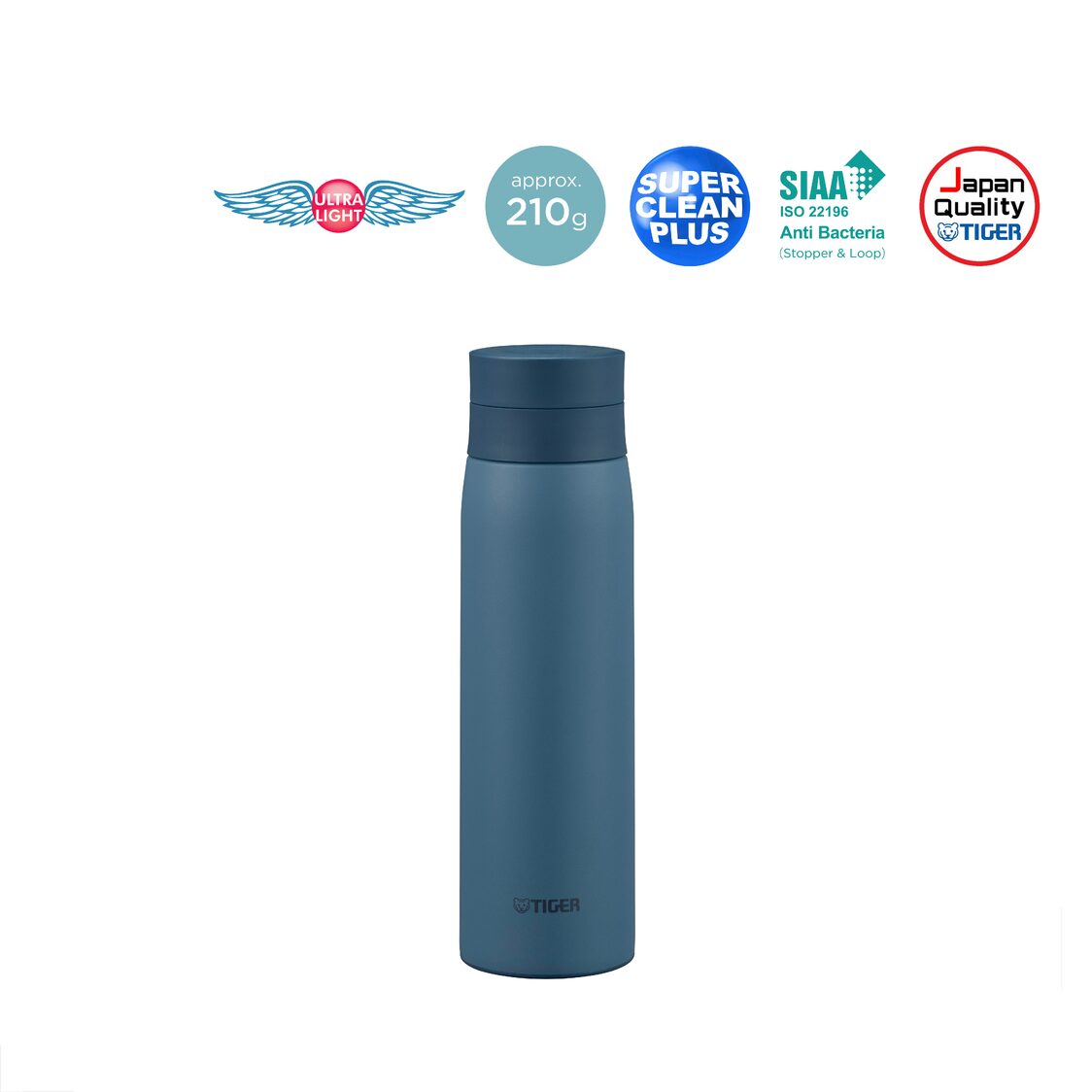 Tiger 500ml Anti-Bacteria Double S/Steel Thermal Mug - Cerulean Blue (MCY-K050 AC)