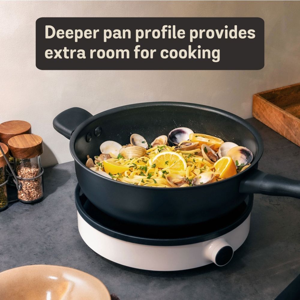 Meyer Midnight Nonstick Chef's Pan with Helper Handle