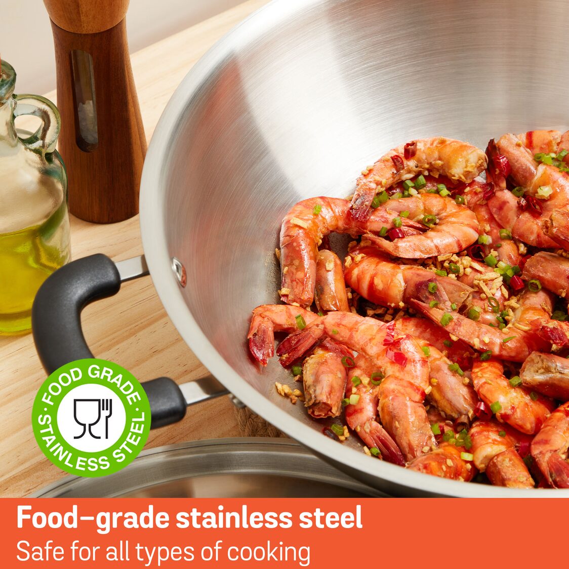 Meyer Centennial Stainless Steel Chinese Wok (Induction)