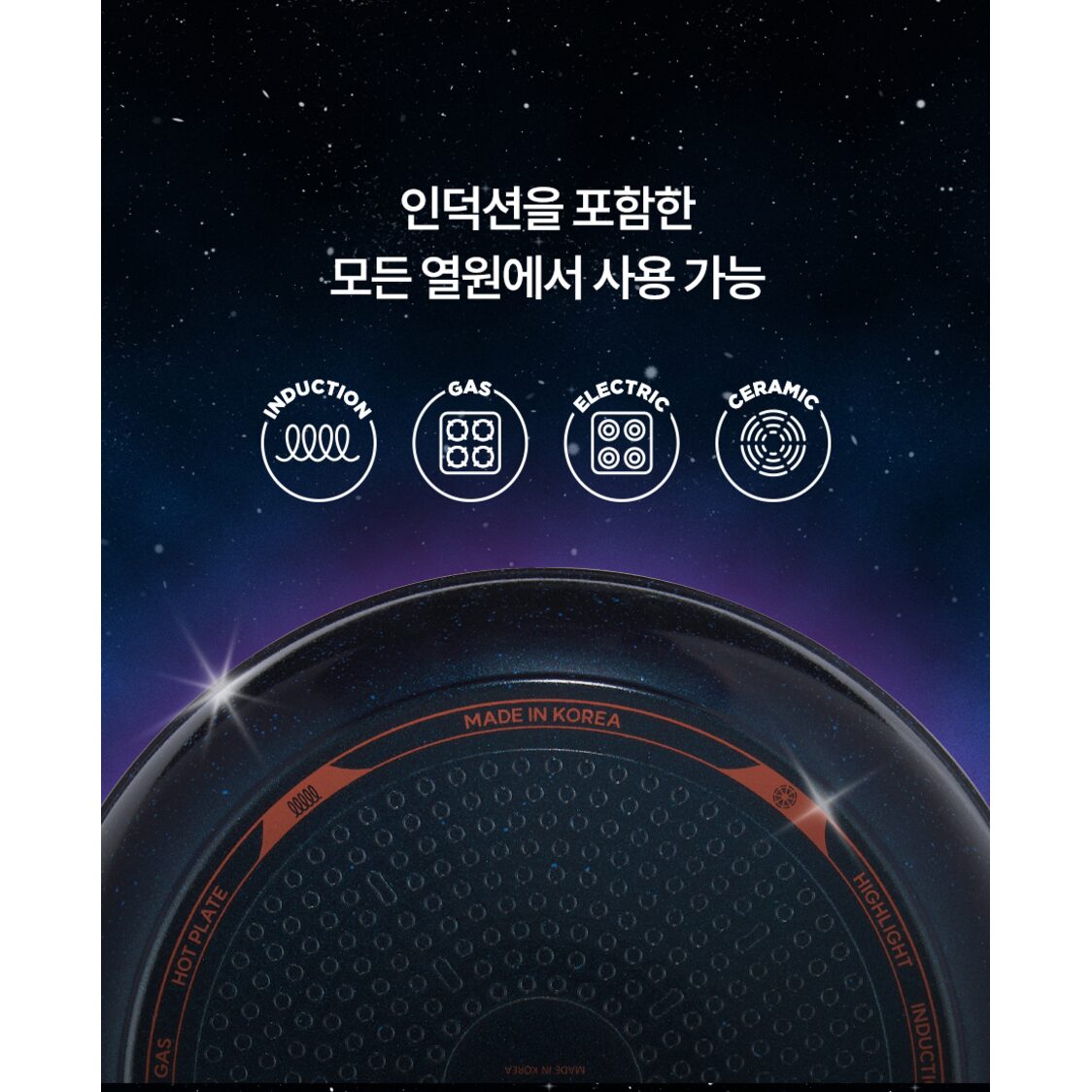 Happycall Galaxy Blue IH 3-PC Die Cast Cookware Set (3900-0577)