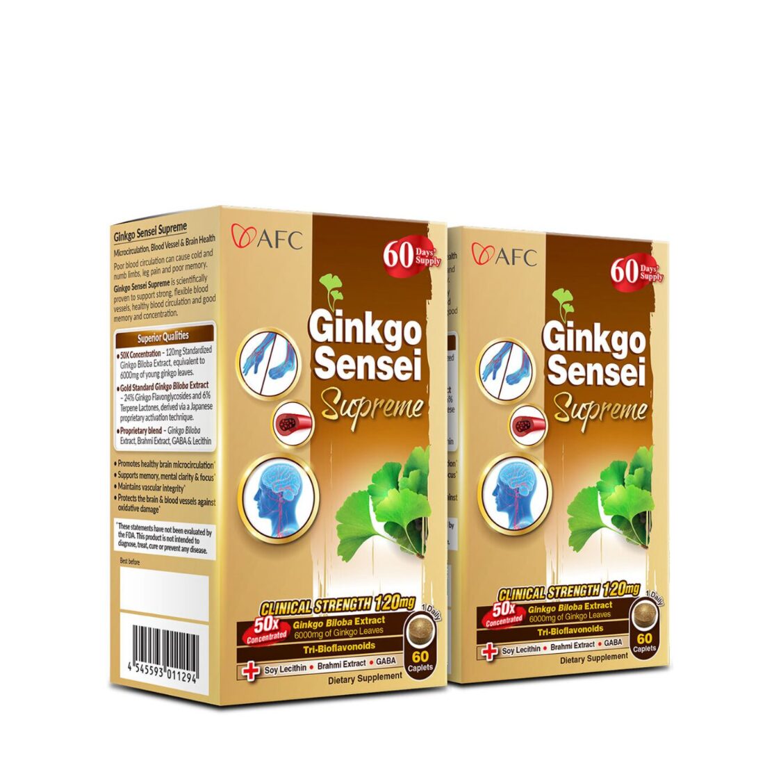 AFC Japan Gingko Sensei Supreme 60 Caplets Twin Packs