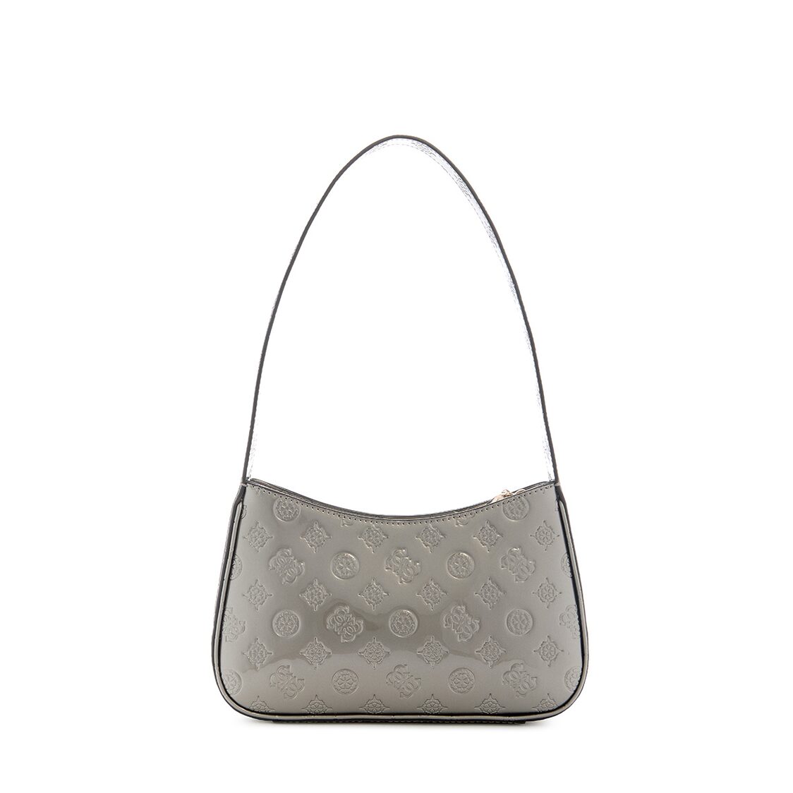 Guess Arnela Top Zip Shoulder Bag, Pewter Logo