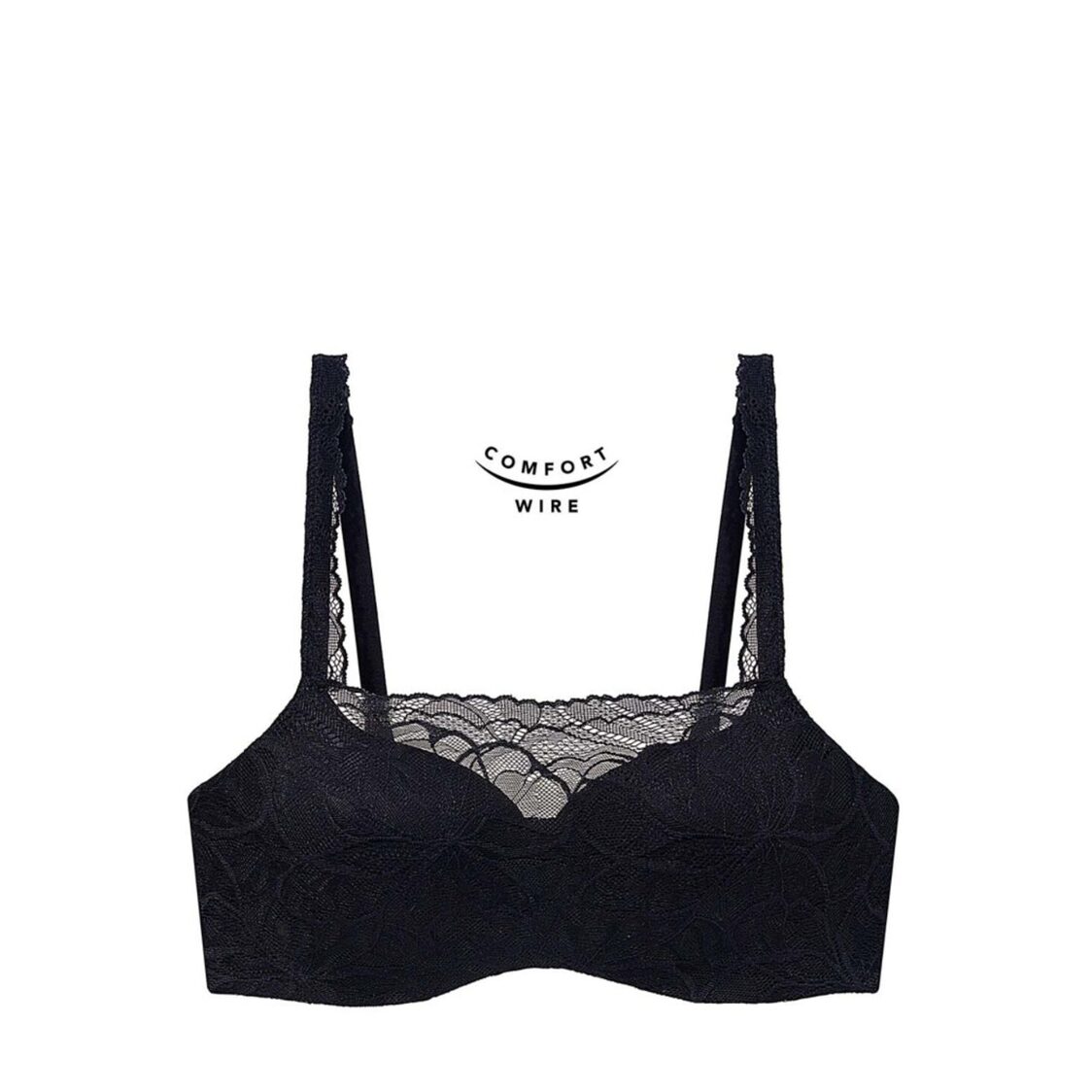 Triumph Body Make Up Illusion Lace Wired Padded Bra Black