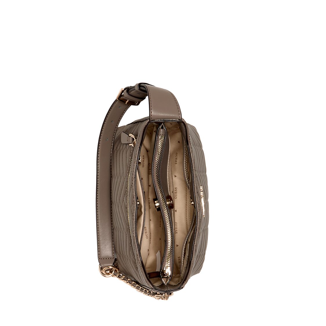 Guess Anning Shoulder Bag, Dark Taupe
