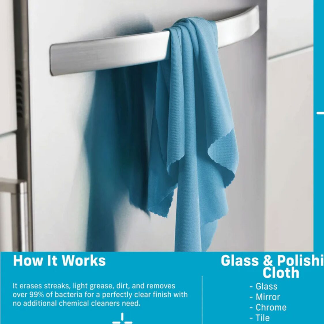 E-Cloth Glass & Polishing Cloth EC20623 (Assorted Colours)