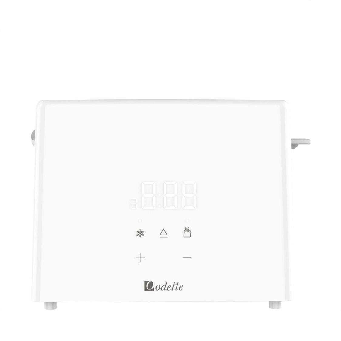 Odette Advanced Digital Touch Panel 2-Slice Bread Toaster With Croissant Warming Rack