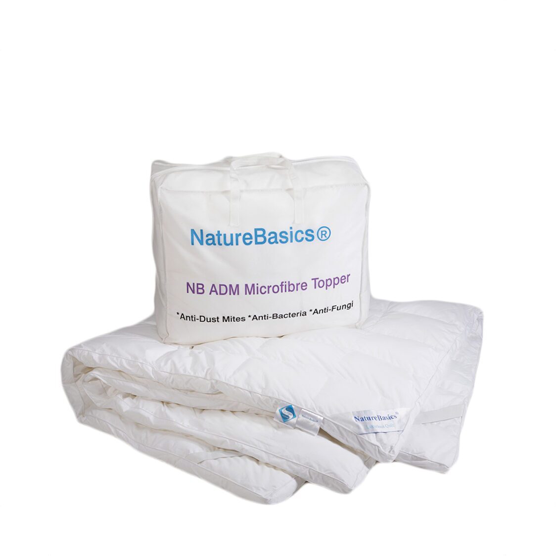 Nature Basics 100% Cotton Antidustmite Microfibre Topper