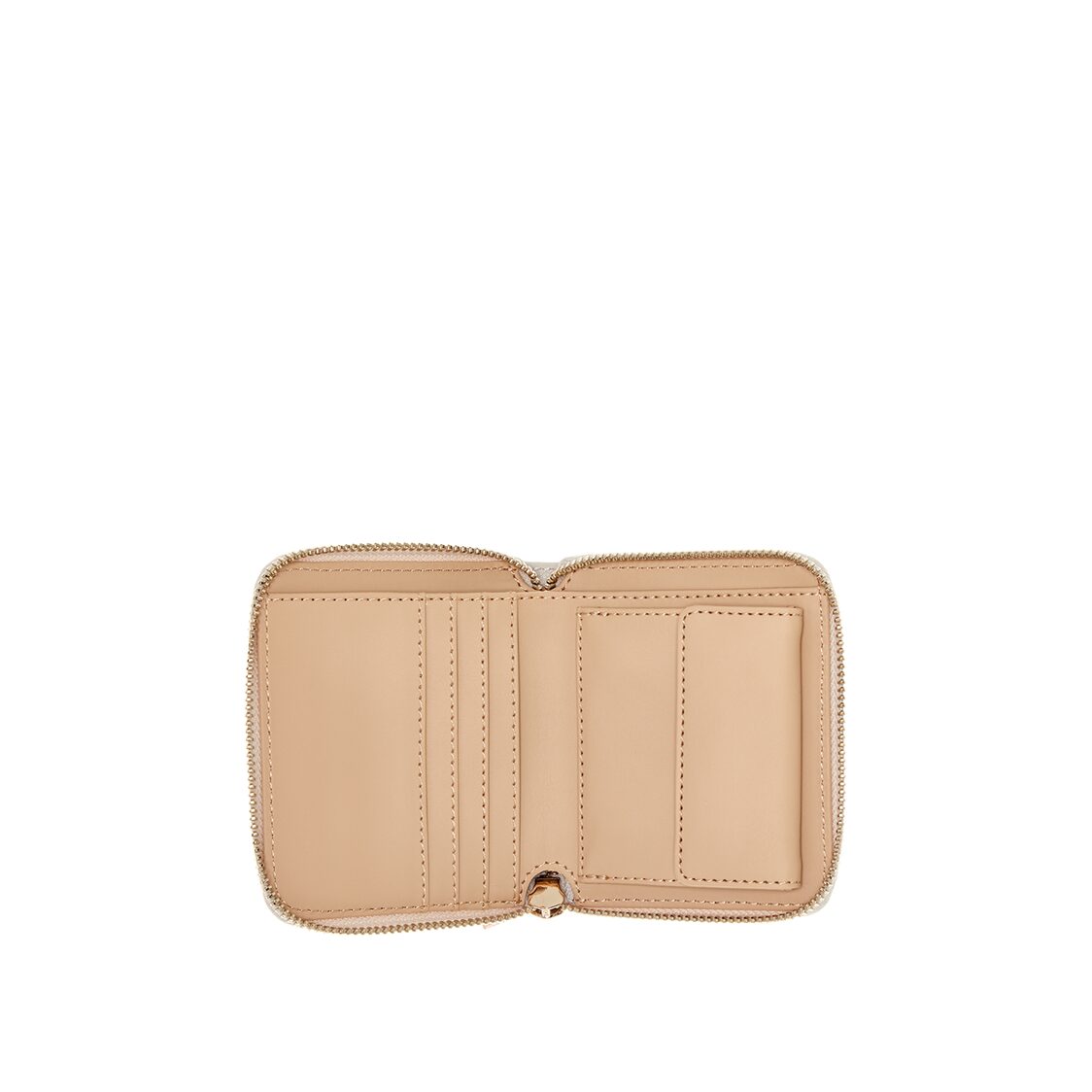 NEDA SLG SMALL ZIP AROUND,LATTE LOGO