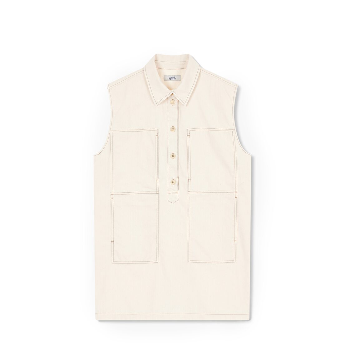 Studio Tomboy Doubleknee Sleeveless Denim Dress