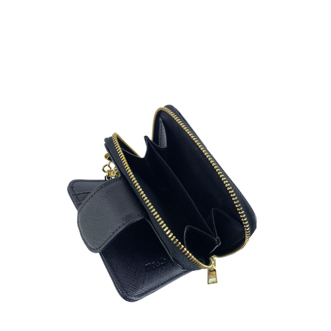 Mel&Co Saffiano Leatherette Key Holder with Zipped Gusset