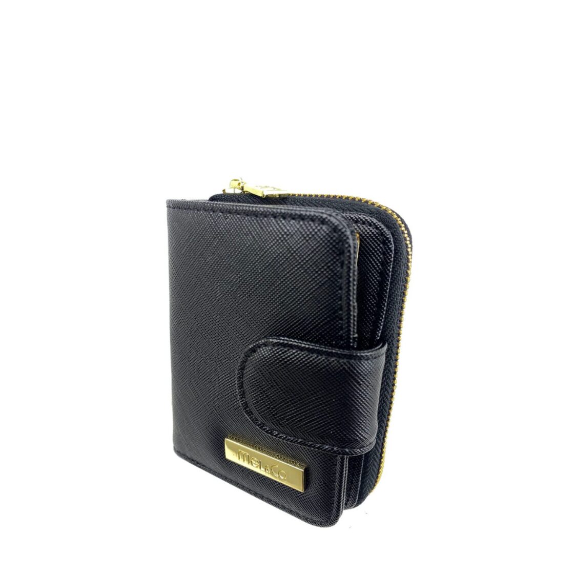Mel&Co Saffiano Leatherette Key Holder with Zipped Gusset