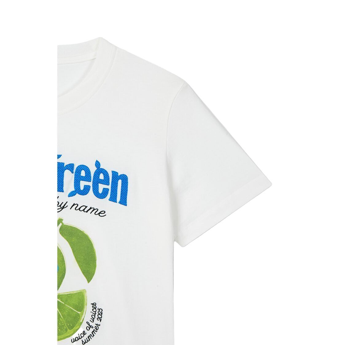 Voice Of Voices Lime Print Half Sleeve Tshirt