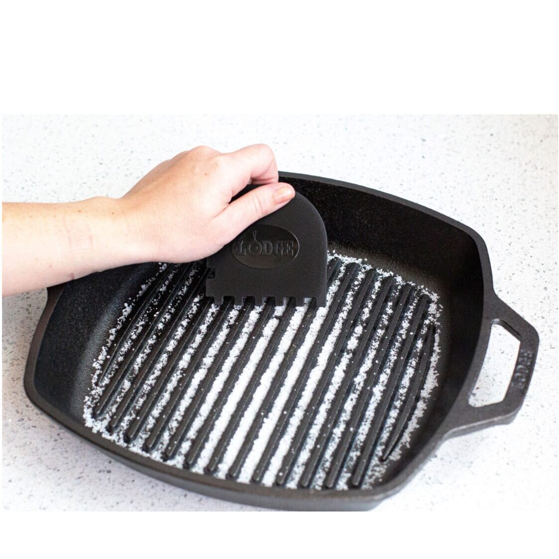 Lodge Scraper Combo Set 1 Red Pan Scraper and 1 Black Grill Pan Scraper