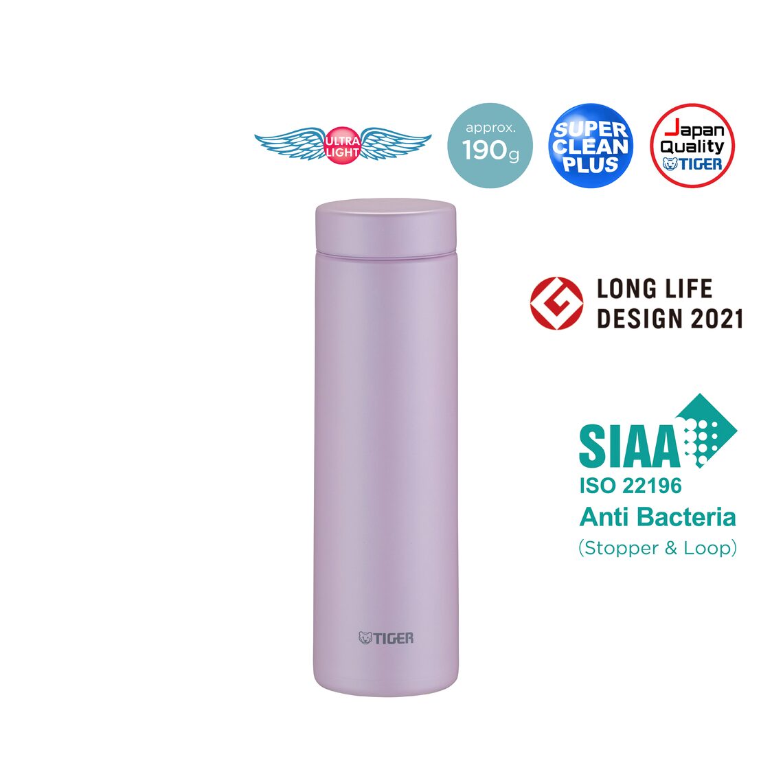 Tiger Anti-Bacteria Double Stainless Steel Thermal Mug 500ml (MMZ-K050)