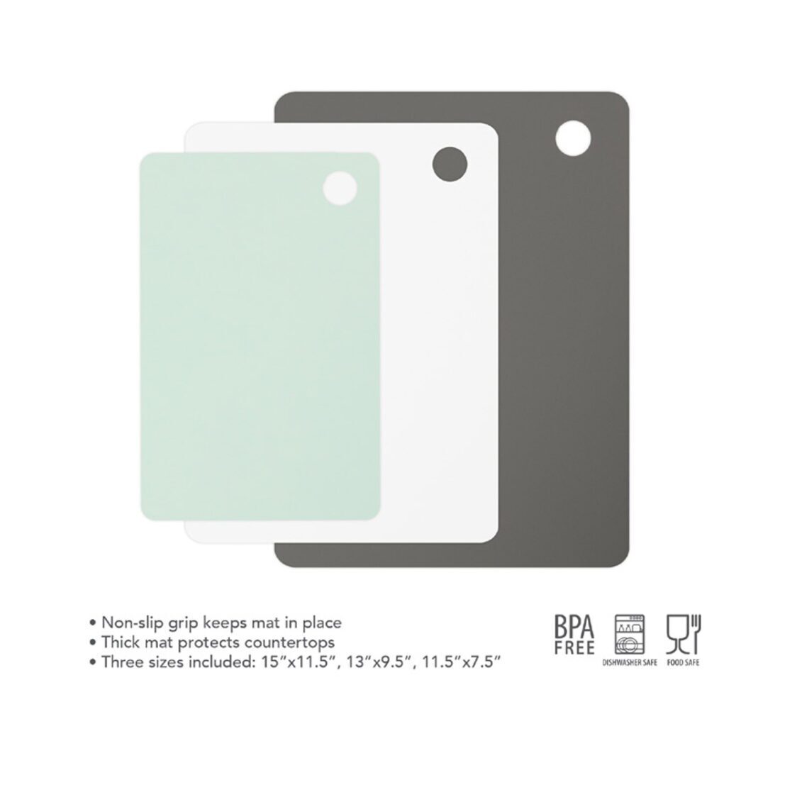 Tovolo Elements Flexible Cutting Mats (Set of 3) Assorted