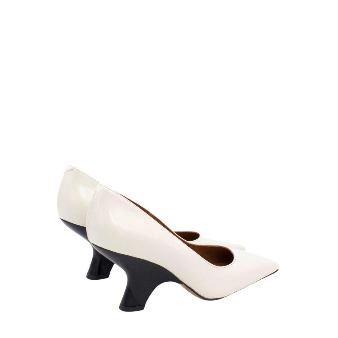 Angel Alarcon Egidio Leather Pointy Toe 7.5cm Pump White
