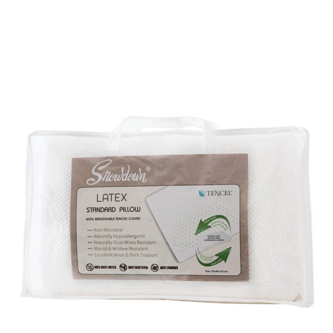 Snowdown Latex Tencel Standard Pillow