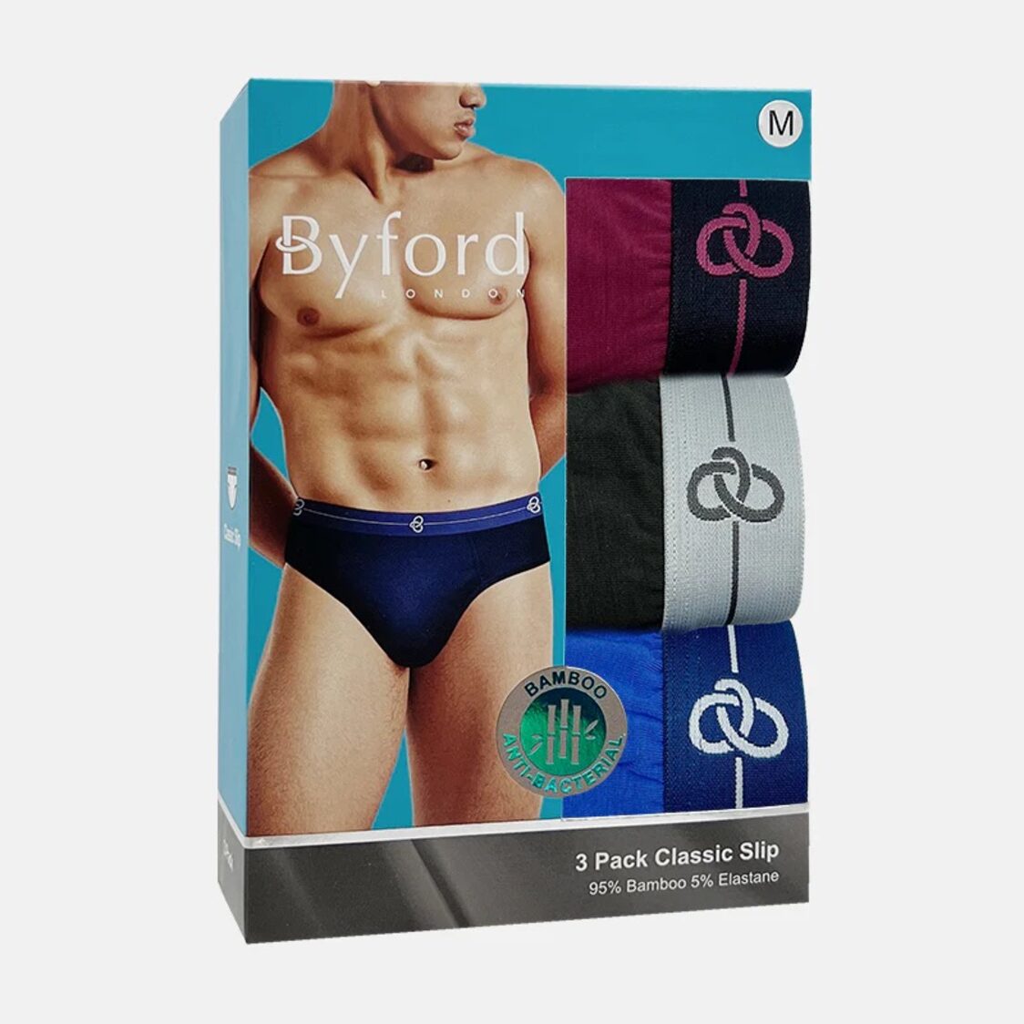 Byford 3pcs Men's Briefs Bamboo Elastane Classic Slip