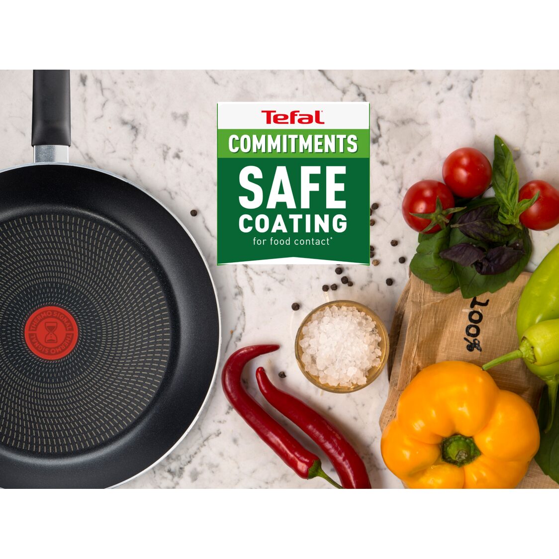 TEFAL DUETTO+ STAINLESS STEEL WOK PAN 28CM (G73219)
