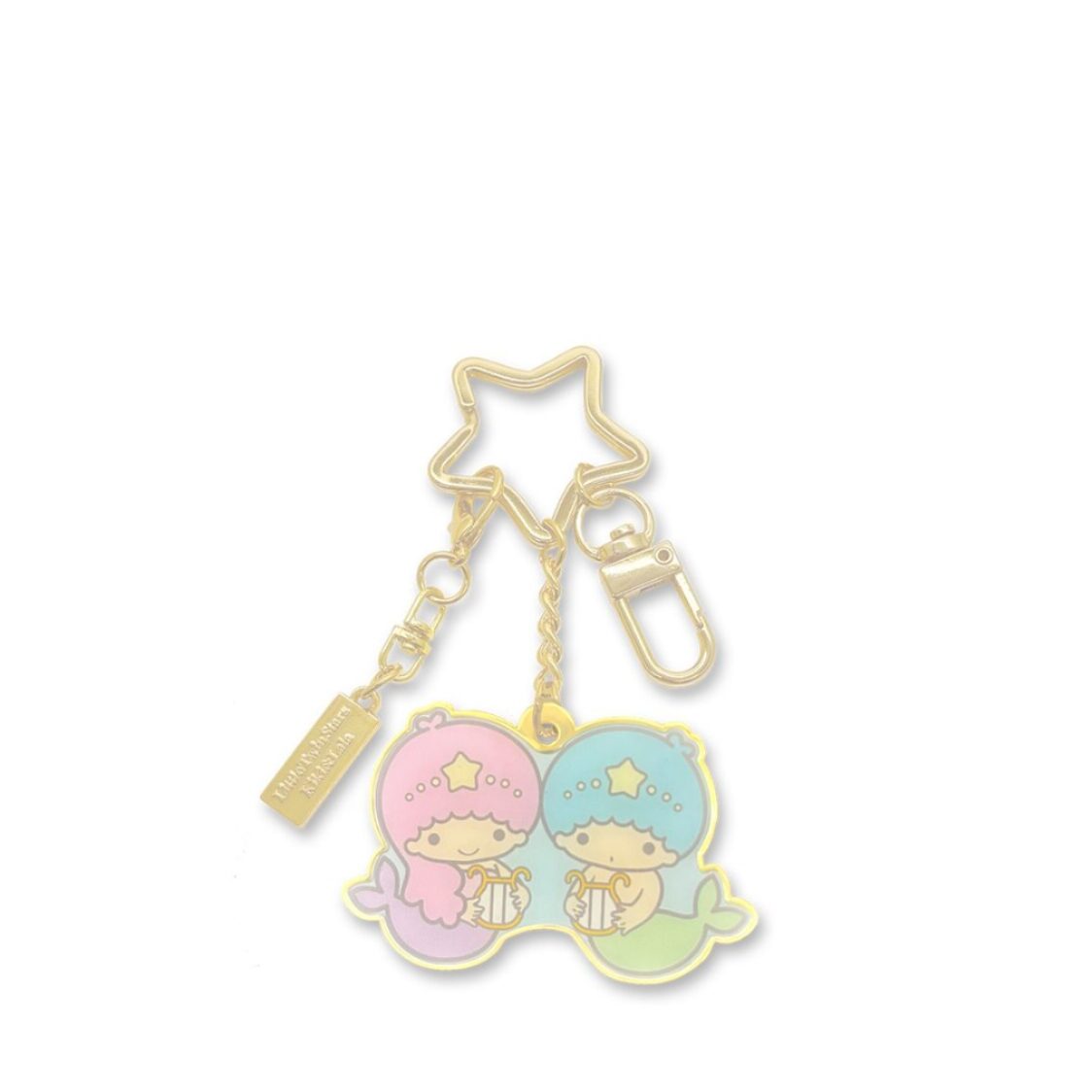 The Singapore Mint Pisces Little Twin Stars Horoscope 24K Gold-Plated Keychain with 24K GP Charm