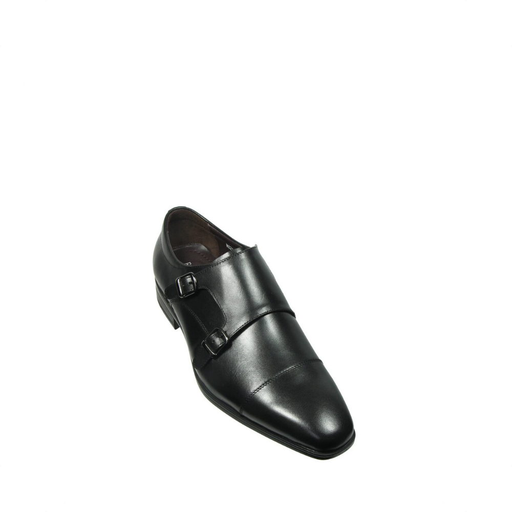Frank Williams Men Shoes Monk Strap M8211 Black