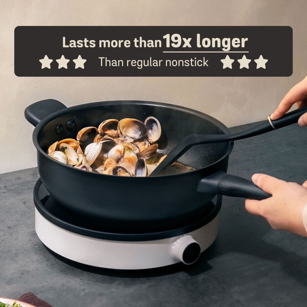 Meyer Midnight Nonstick Chef's Pan with Helper Handle