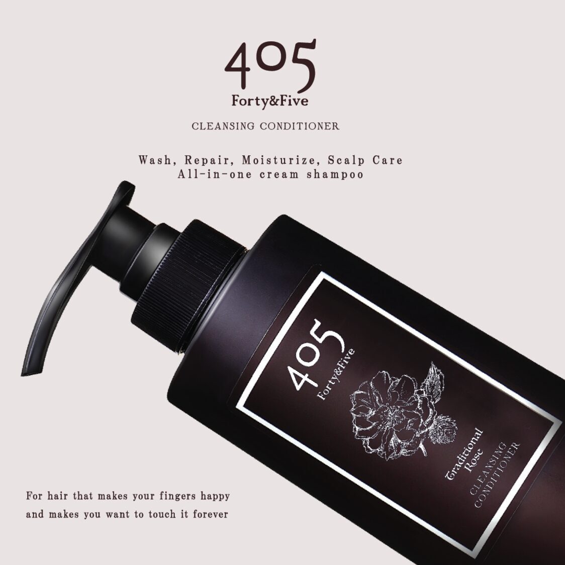 405 Hair Cleansing Conditioner Treatment Rose 490ml