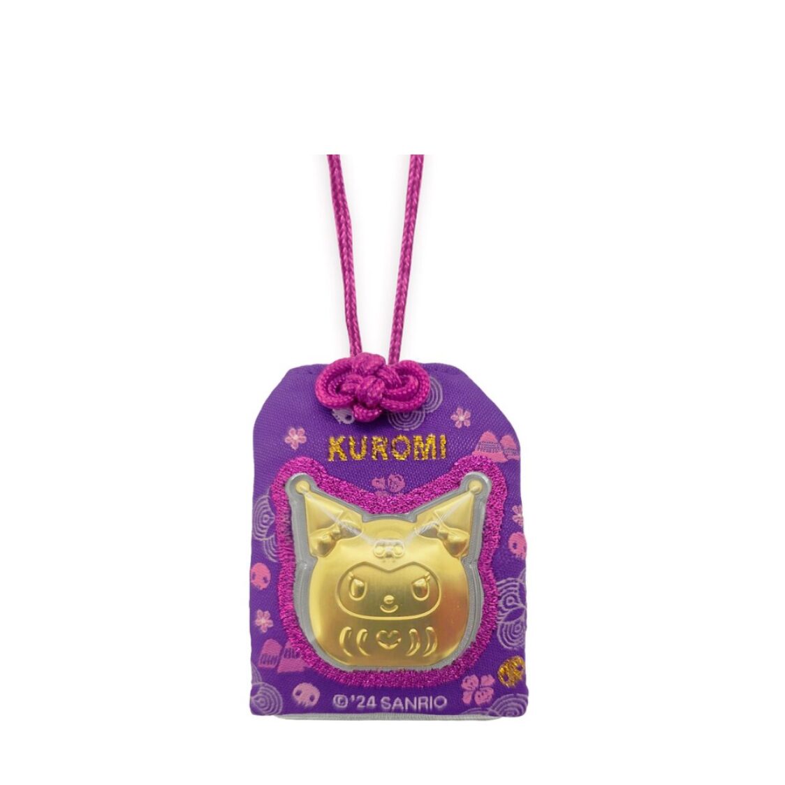 The Singapore Mint Sanrio Kuromi Daruma Gold Foil Charm Bag