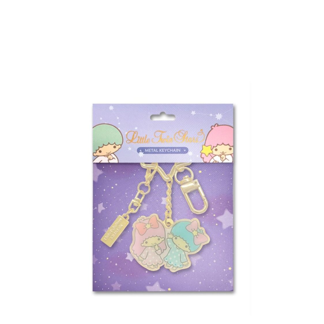 The Singapore Mint Virgo Little Twin Stars Horoscope 24K Gold-Plated Keychain with 24K GP Charm