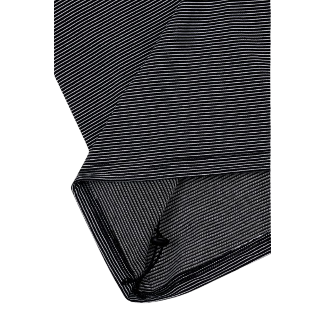 Studio Tomboy Hem String One Pocket Stripe T-Shirt Black