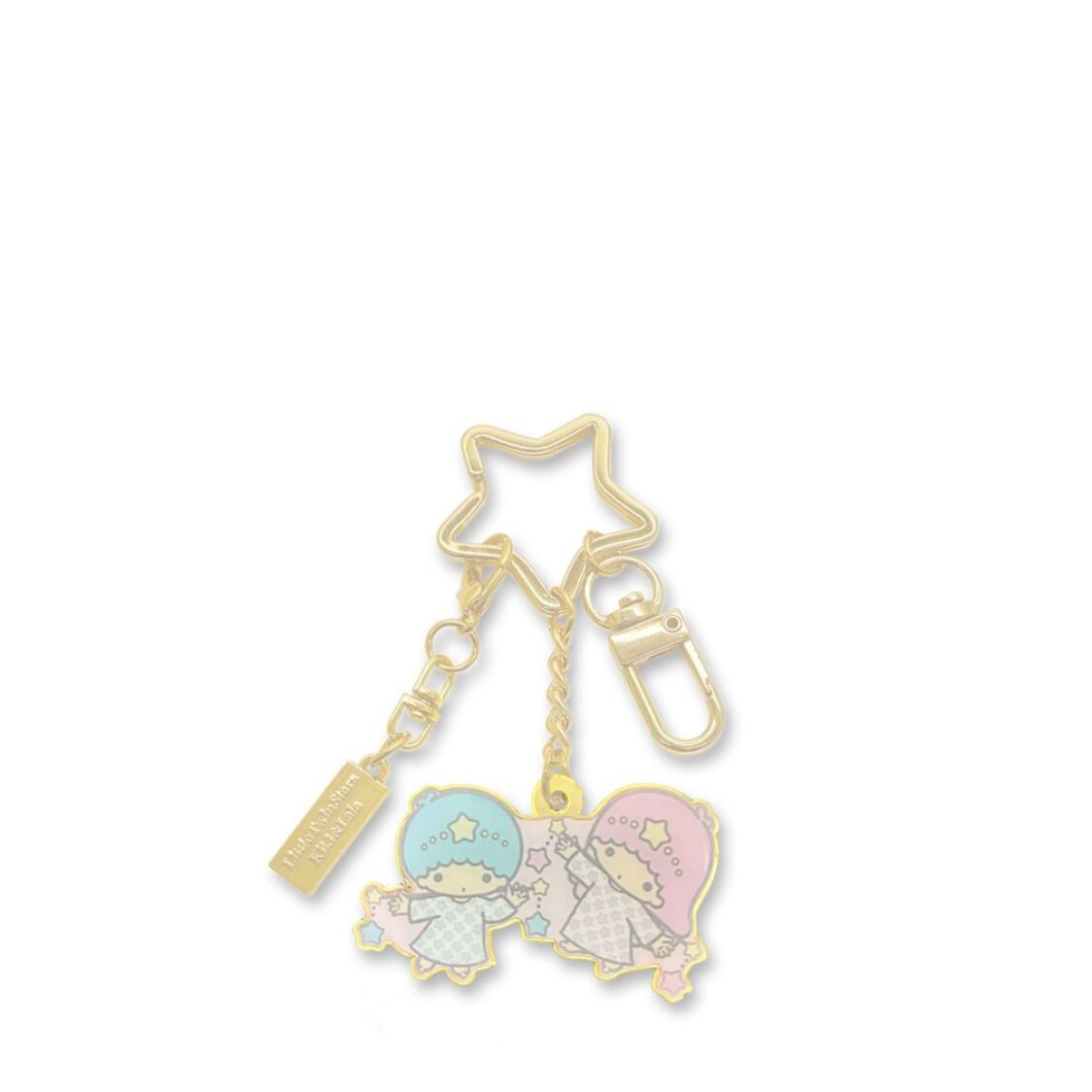 The Singapore Mint Libra Little Twin Stars Horoscope 24K Gold-Plated Keychain with 24K GP Charm