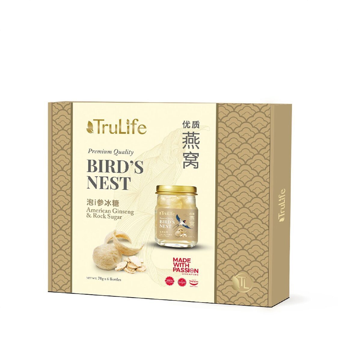 TruLife Bird's Nest With American Ginseng & Rock Sugar 6s (70gx6)