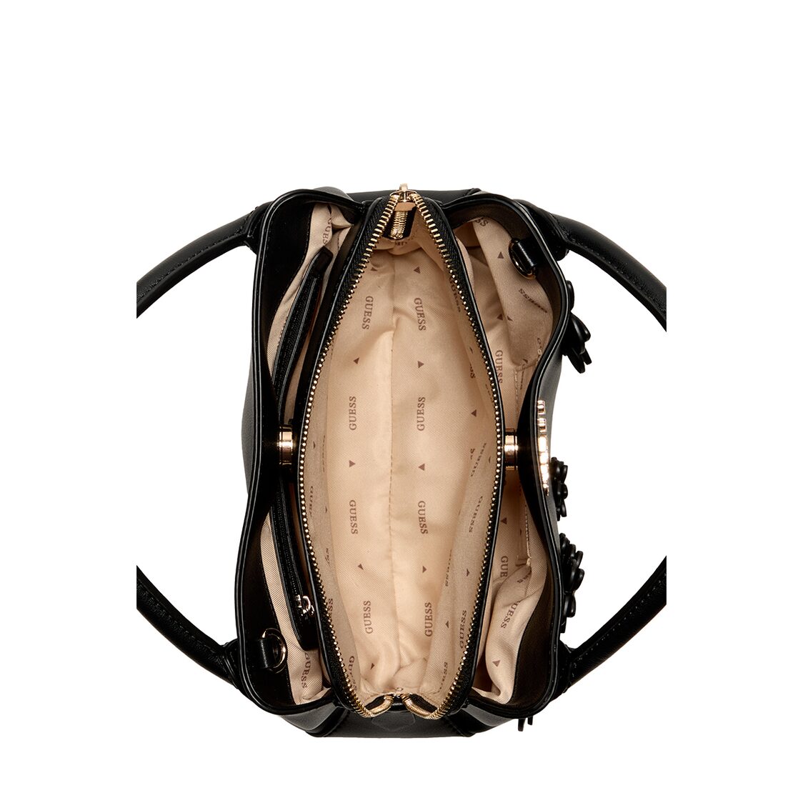 Guess Zaria Small Girlfriend Satchel - Black