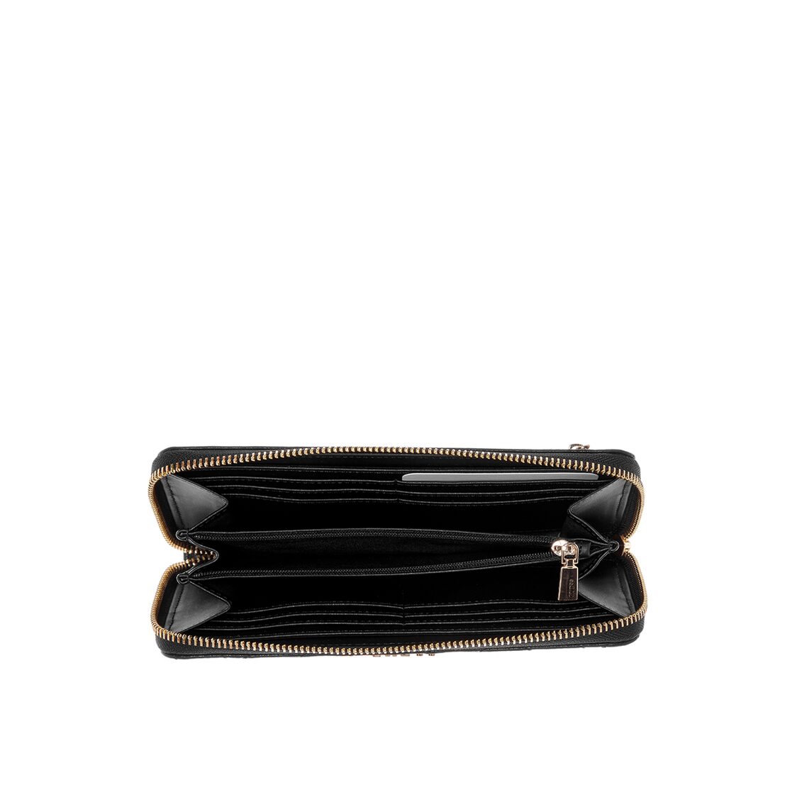 LAUREL II SLG LARGE ZIP AROUND,COAL LOGO