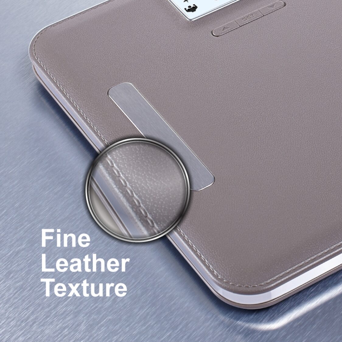 Endo High Precision Body Fat Analysis Scale Leather Grey E-DBS751