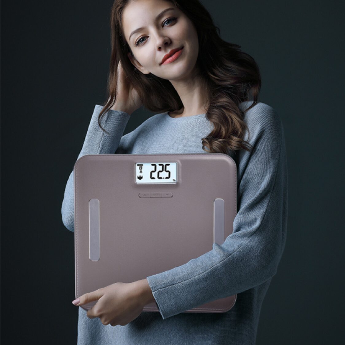 Endo High Precision Body Fat Analysis Scale Leather Grey E-DBS751