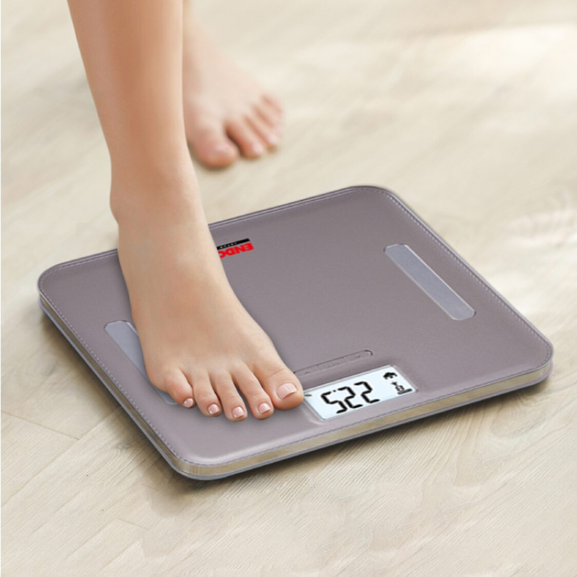 Endo High Precision Body Fat Analysis Scale Leather Grey E-DBS751